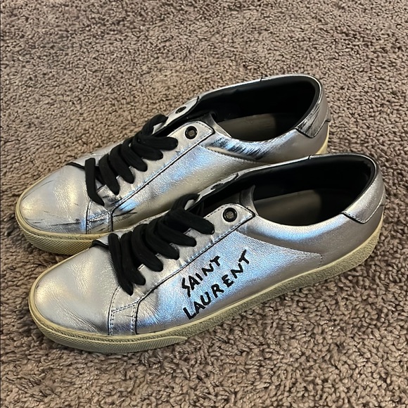 Saint Laurent Silver Sneakers - Picture 1 of 4